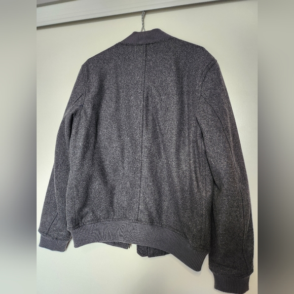 Gap Wool Blend Primaloft Bomber Jacket Grey Men's Small - Picture 3 of 7
